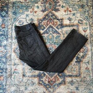 Vintage Y2K True Religion Rocco Snakeskin Pants Size 36